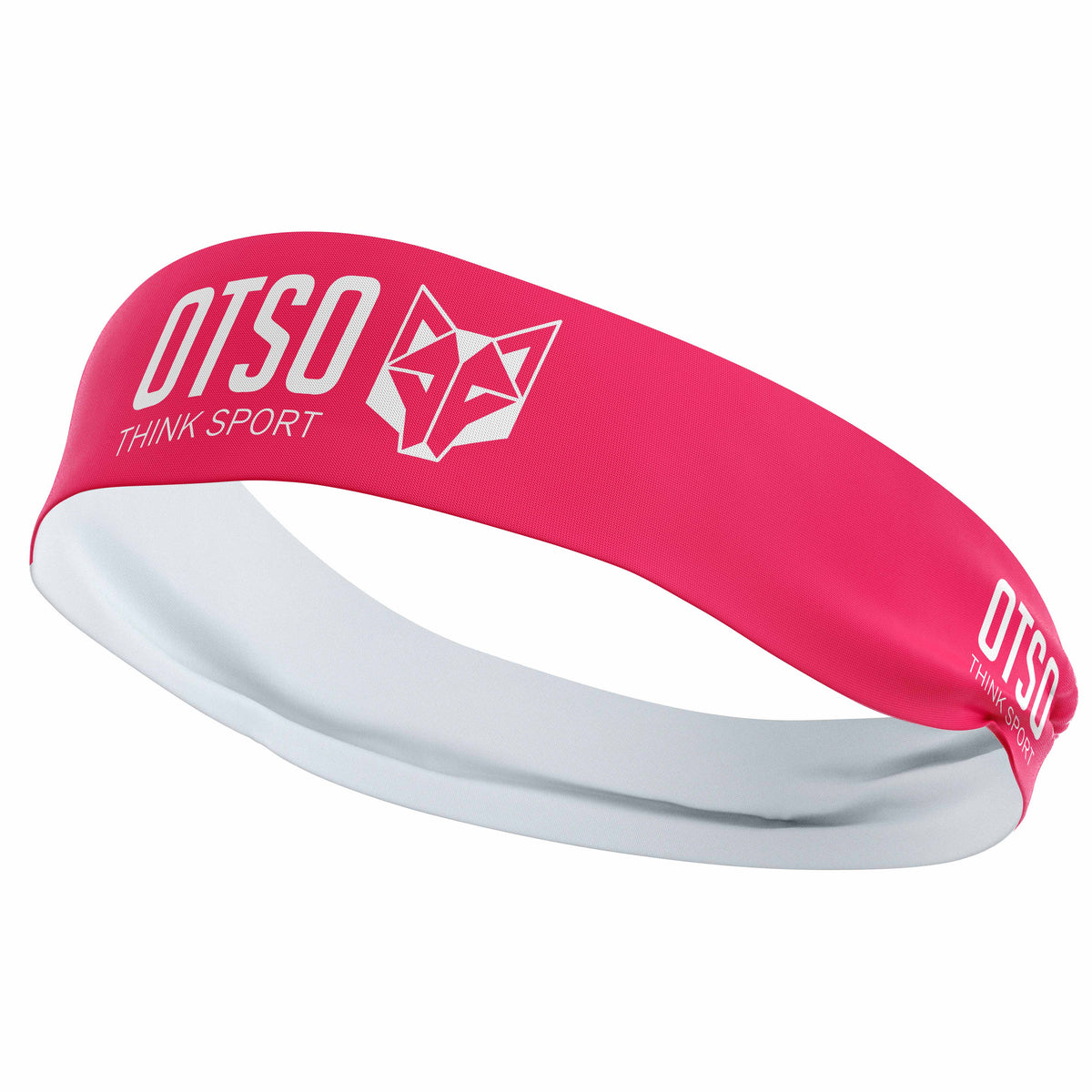 OTSO Sport-Stirnband - OTSO Sport Fluo Pink / White – Produktansicht 3