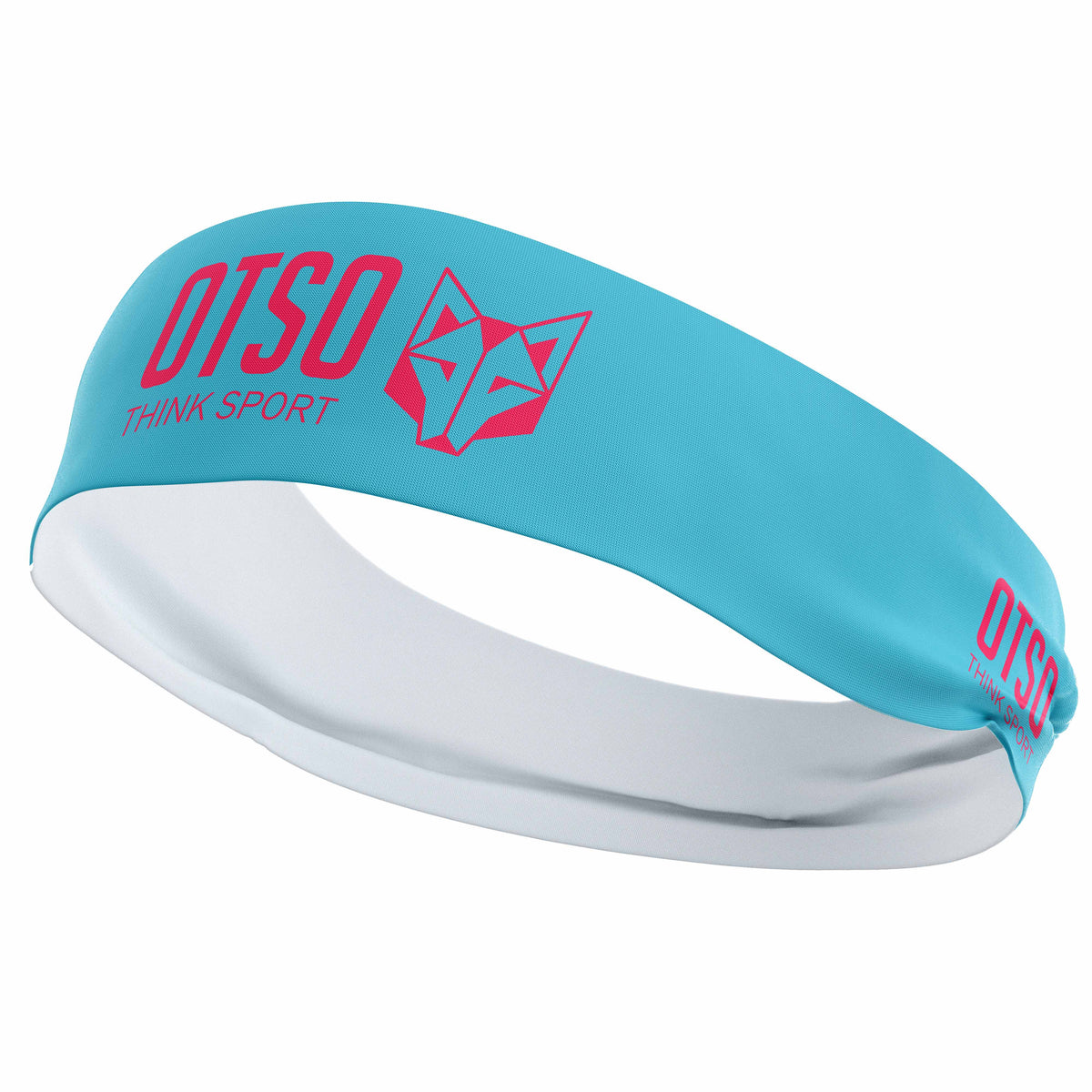 OTSO Sport-Stirnband - OTSO Sport Light Blue / Fluo Pink – Produktansicht 2