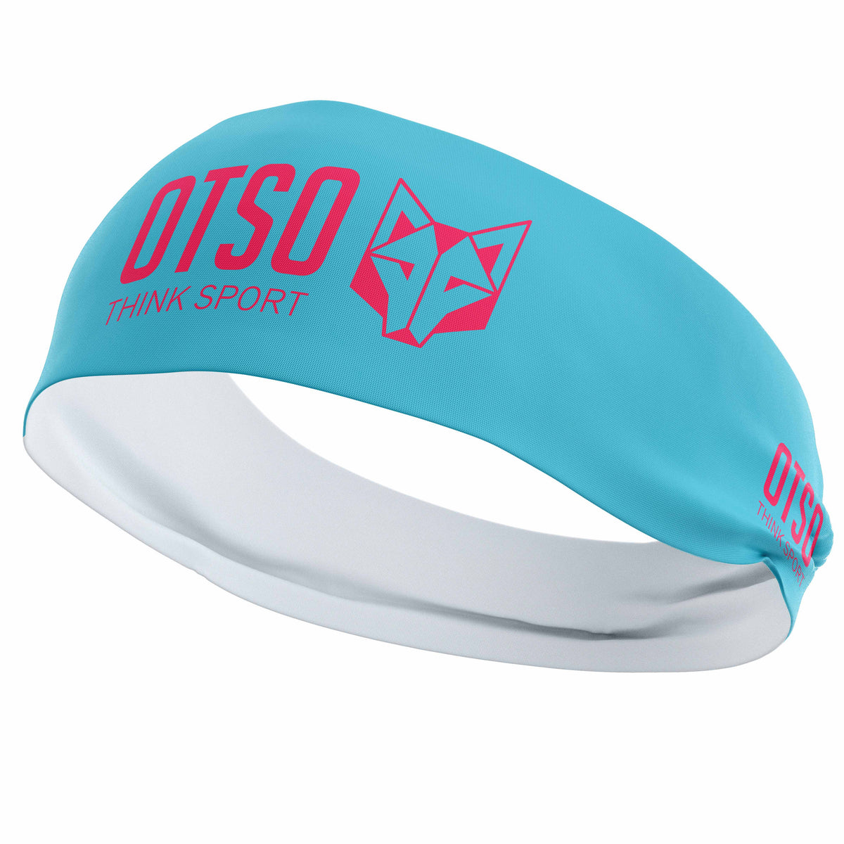 OTSO Sport-Stirnband - OTSO Sport Light Blue / Fluo Pink – Produktansicht