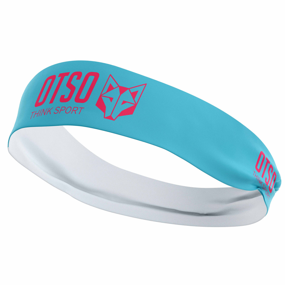 OTSO Sport-Stirnband - OTSO Sport Light Blue / Fluo Pink – Produktansicht 3