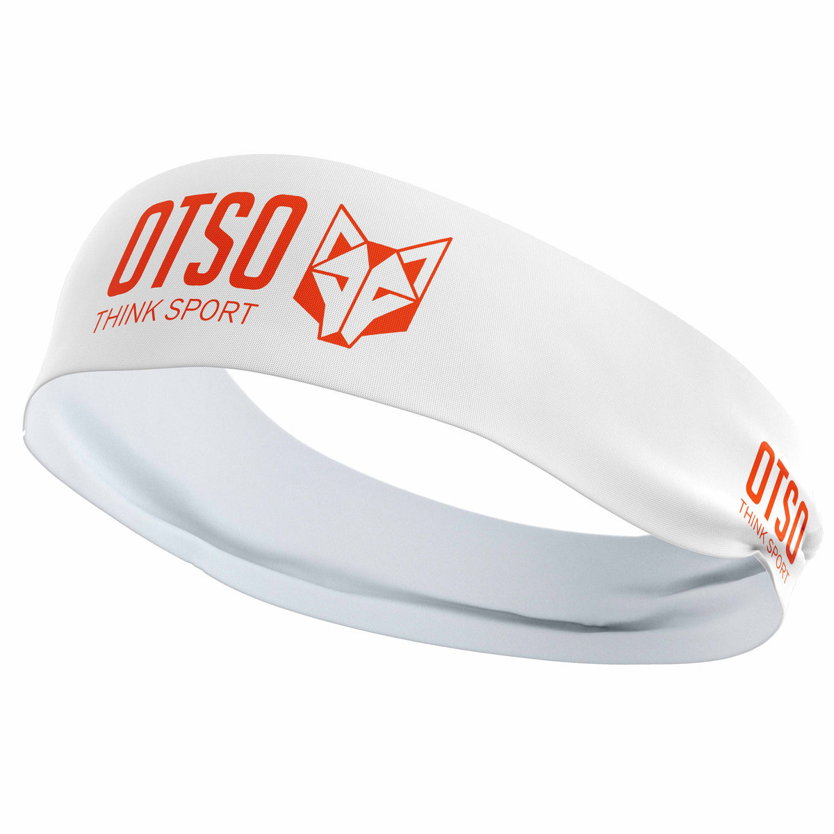 OTSO Sport-Stirnband - OTSO Sport White / Fluo Orange – Produktansicht 3