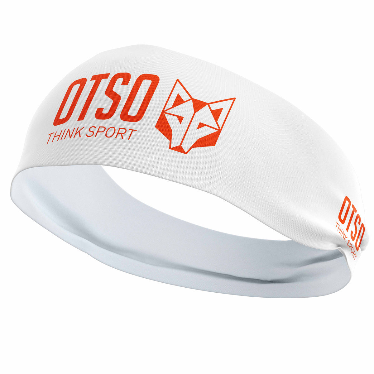OTSO Sport-Stirnband - OTSO Sport White / Fluo Orange – Produktansicht