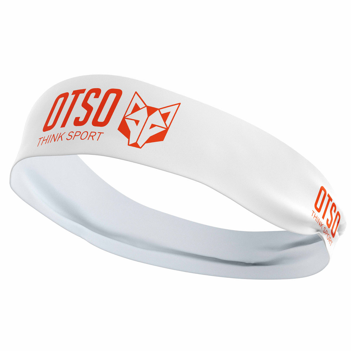 OTSO Sport-Stirnband - OTSO Sport White / Fluo Orange – Produktansicht 2