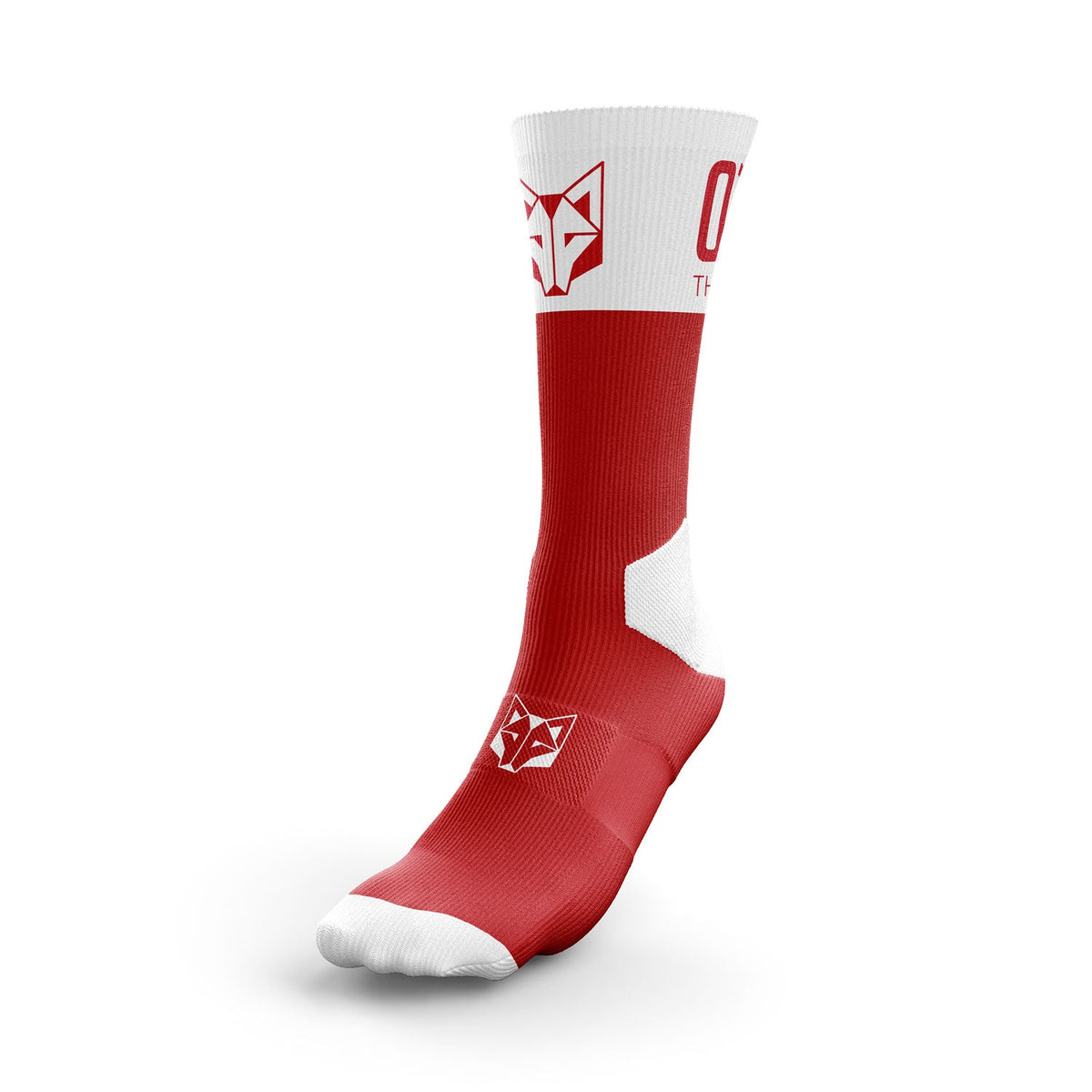 OTSO Multisport-Socken High Cut - Red & White – Produktansicht