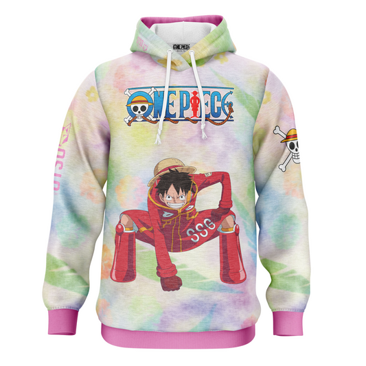 OTSO Hoodie - One piece egghead luffy and the crew pink – Produktansicht