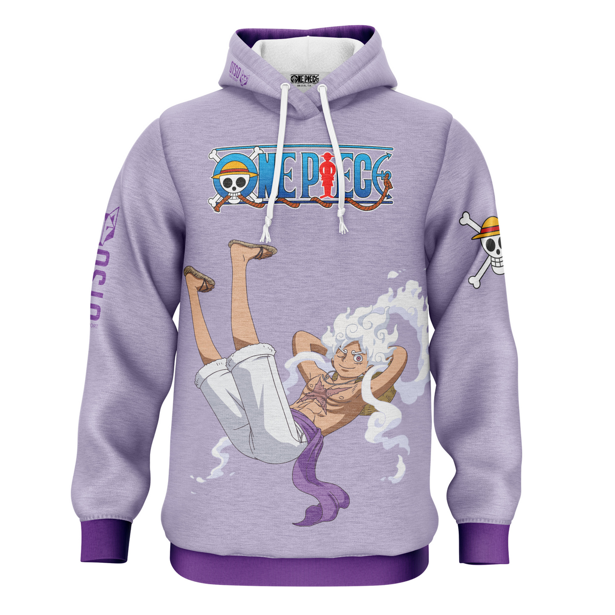 OTSO Hoodie - One piece egghead luffy gear5 purple – Produktansicht