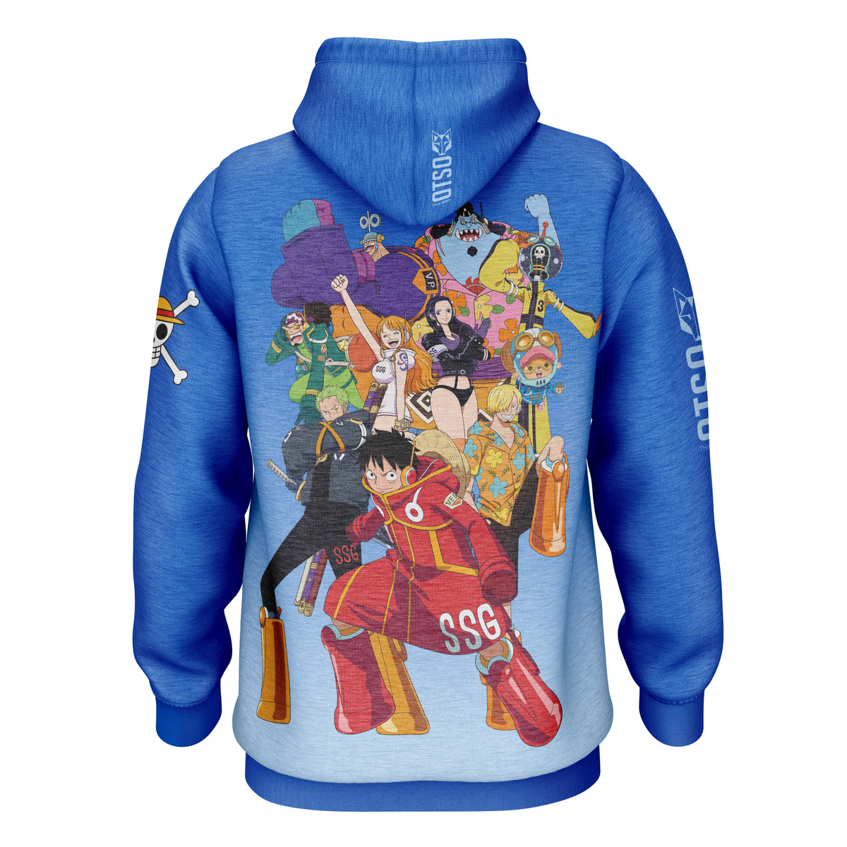 OTSO Hoodie - One piece egghead luffy straw hat crew blue – Produktansicht 2