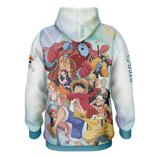 OTSO Hoodie - One piece fishman luffy and the crew green – Produktansicht 2