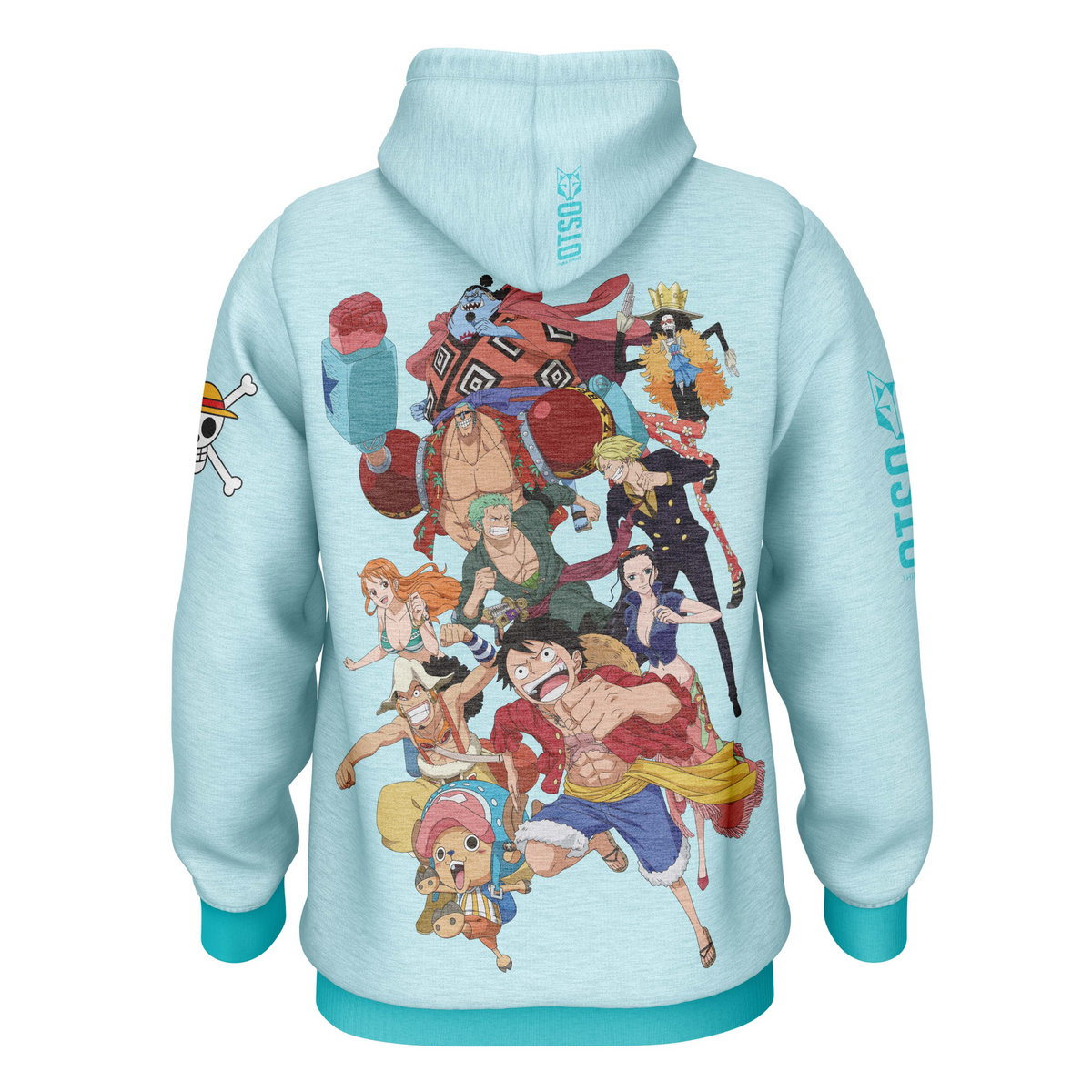 OTSO Hoodie - One piece fishman straw hat crew turquoise – Produktansicht 2
