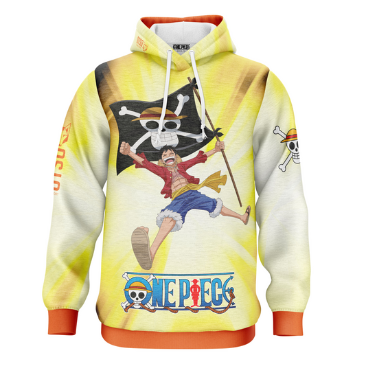 OTSO Hoodie - One piece fishman straw hat crew yellow – Produktansicht