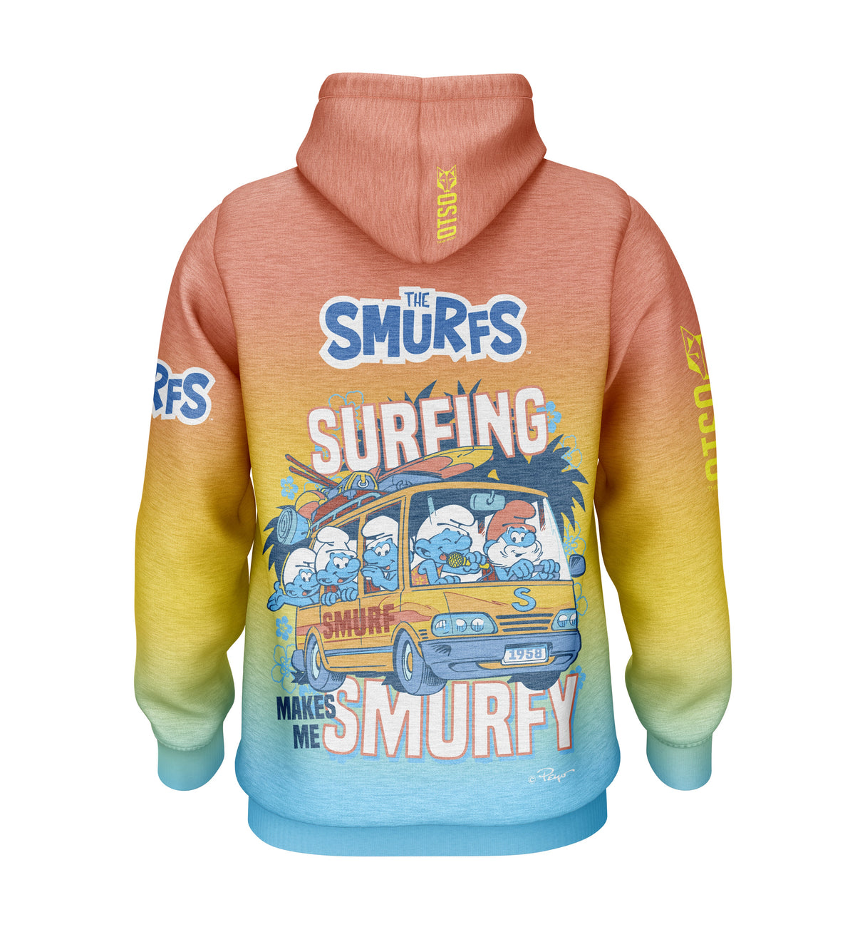 OTSO Hoodie - Smurfs Smurfing Men – Produktansicht 2