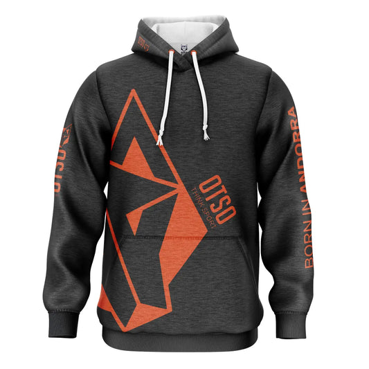 OTSO Hoodie - Black & Fluo Orange Otso – Produktansicht
