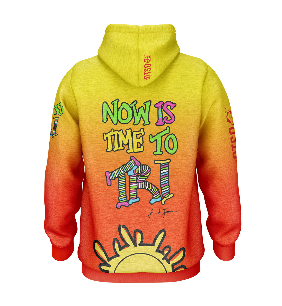 OTSO Hoodie - Time to tri Man Bike – Produktansicht 2
