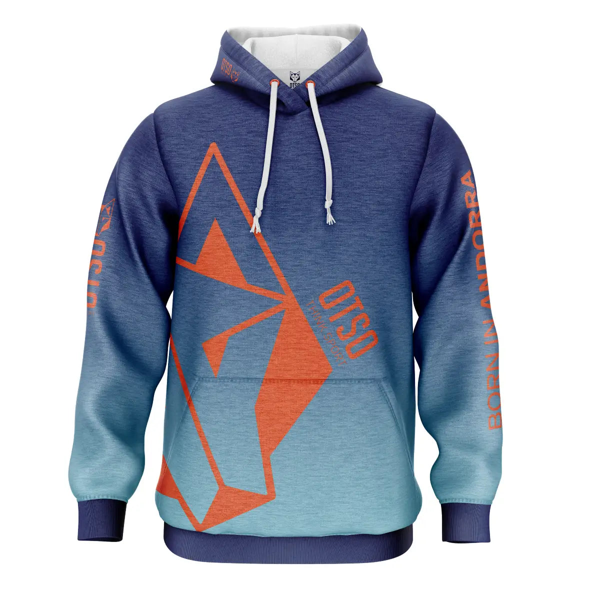 OTSO Hoodie - Navy Blue & Fluo Orange Otso – Produktansicht