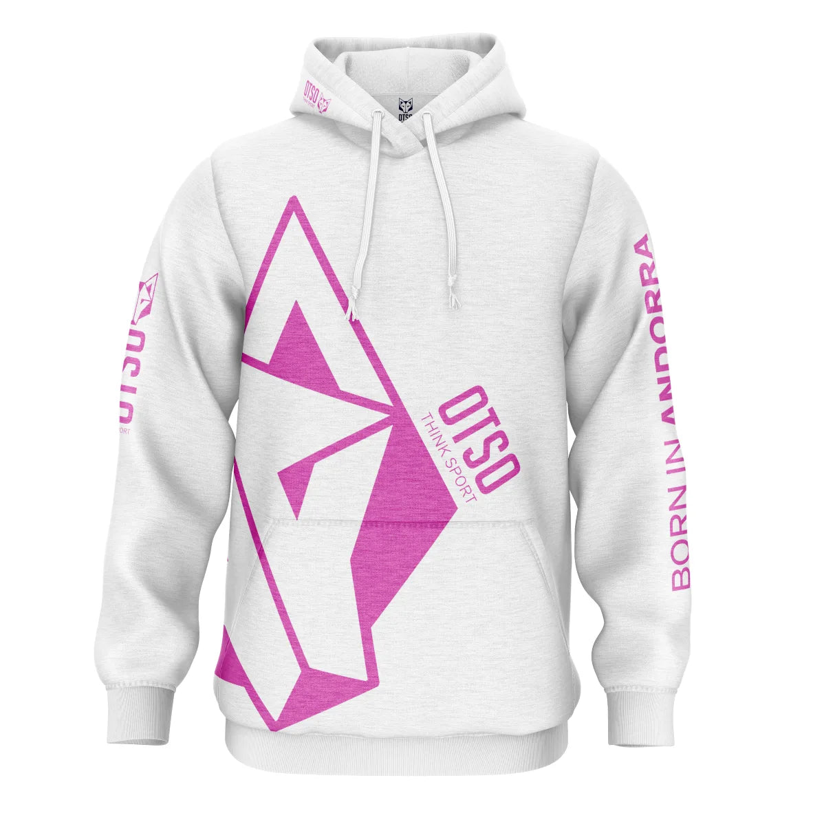 OTSO Hoodie - White & Fluo Pink Otso – Produktansicht