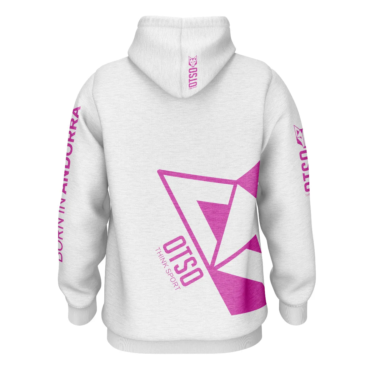 OTSO Hoodie - White & Fluo Pink Otso – Produktansicht 2