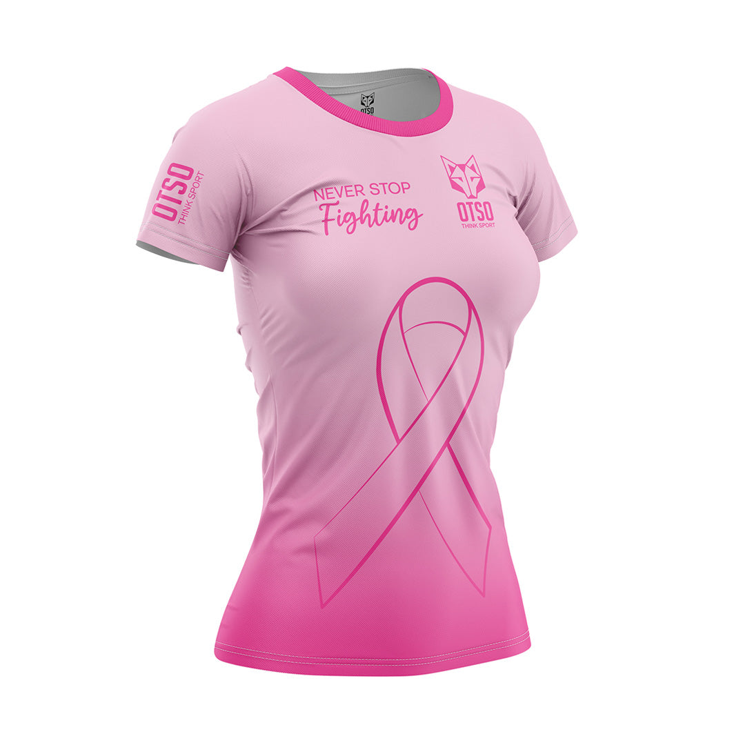OTSO Damen Kurzarm-Funktionsshirt - Never Stop Fighting – Produktansicht