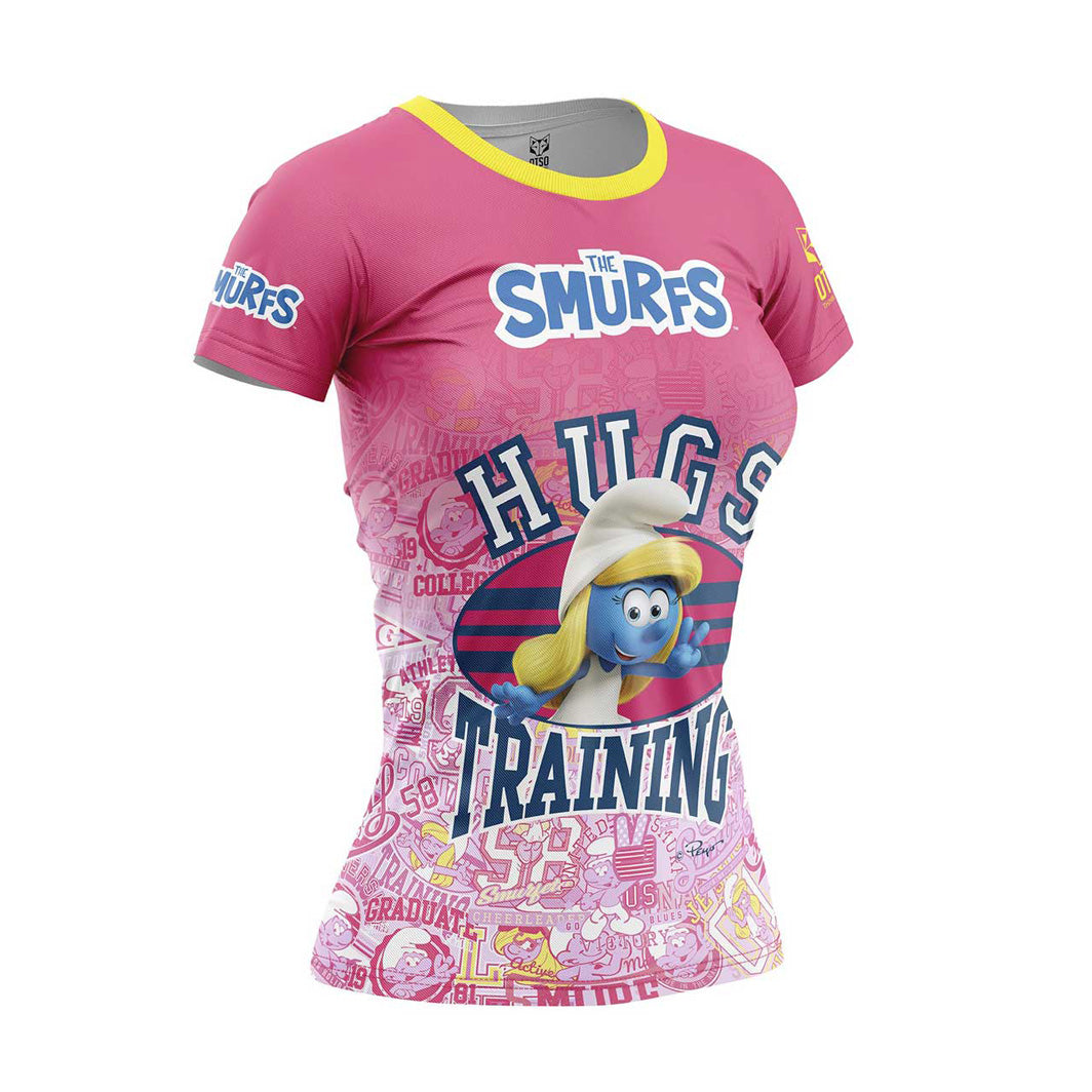 OTSO Damen Kurzarm-Funktionsshirt - Smurfs Hugs – Produktansicht