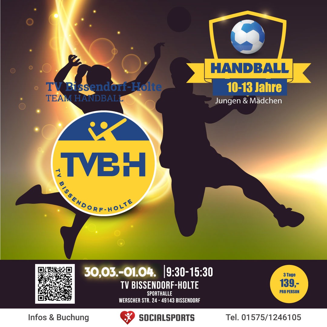 30.03. - 01.04.2026 - 3 Tage Ferien Handball-Camp TV Bissendorf-Holte (10-13Jahre)