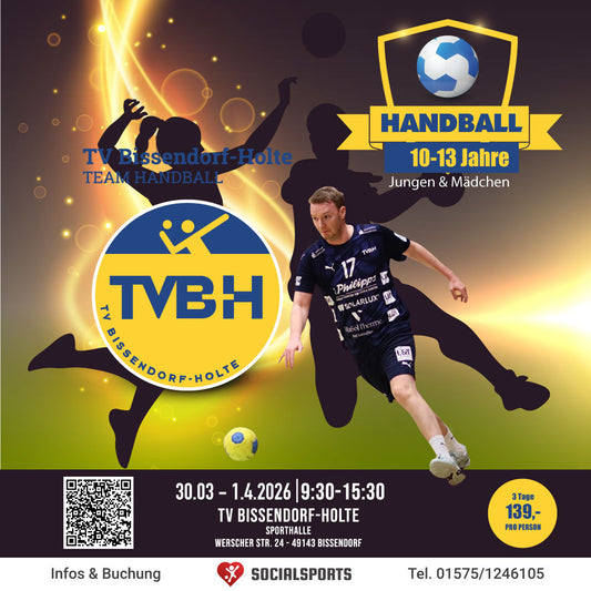 30.03. - 01.04.2026 - 3 Tage Ferien Handball-Camp TV Bissendorf-Holte (10-13Jahre)