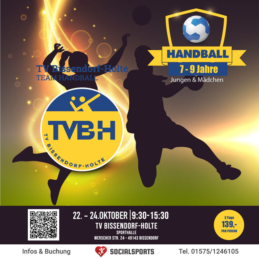 22. - 24.10.2025 - 3 Tage Ferien Handball-Camp TV Bissendorf-Holte (7-9 Jahre)