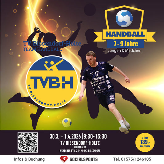 30.03. - 01.04.2026 - 3 Tage Ferien Handball-Camp TV Bissendorf-Holte (7-9 Jahre)