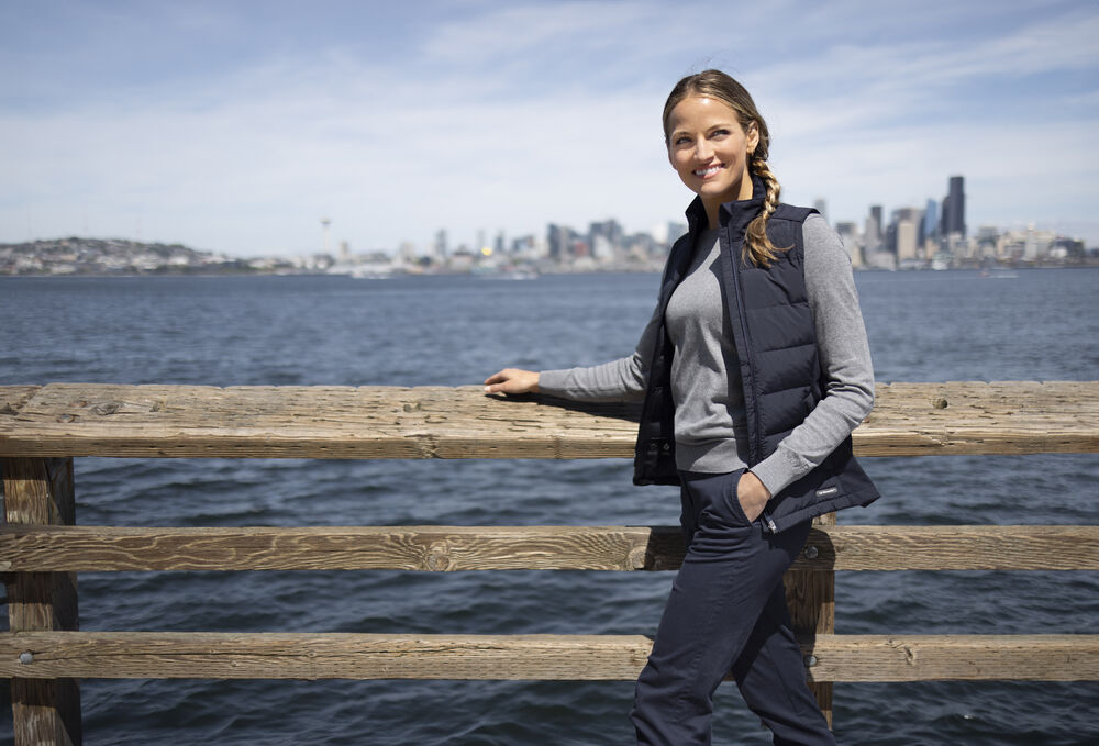 Oakville Crewneck Ladies von Cutter & Buck – Navy Melange