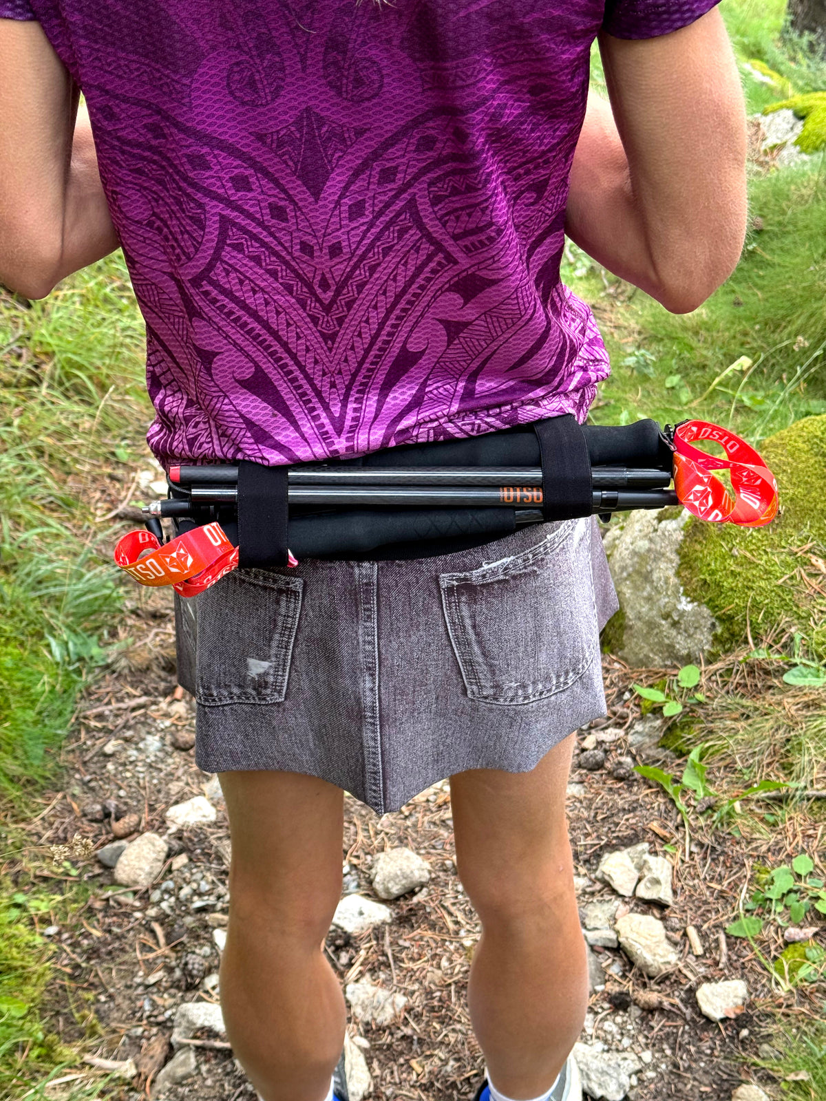 OTSO Ultraleichte faltbare Carbonstöcke für Trailrunning und Trekking - Schwarz – Produktansicht 3