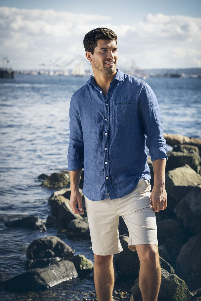 Summerland Linen Shirt von Cutter & Buck – White