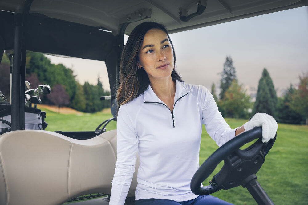 Coos Bay Half Zip Ladies von Cutter & Buck – White