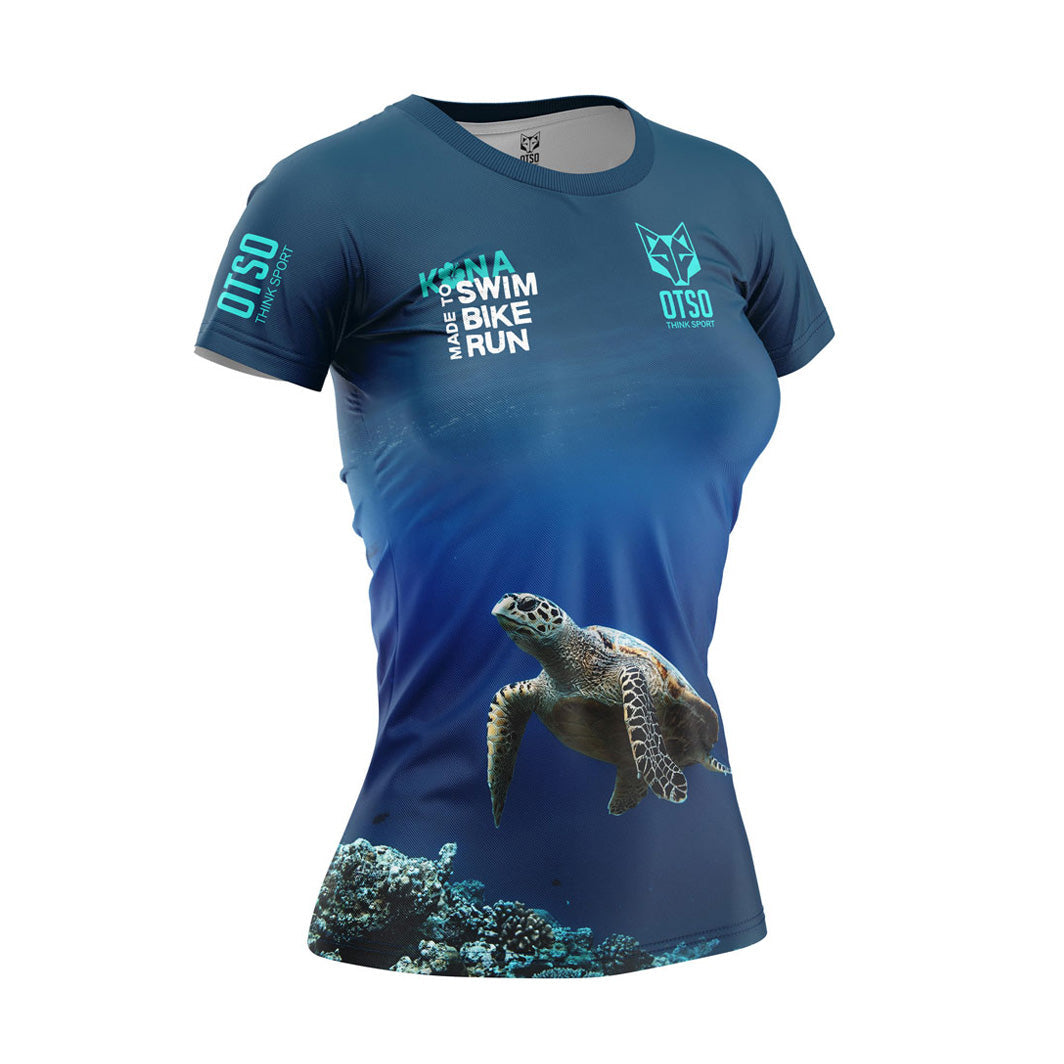 OTSO Damen Kurzarm-Funktionsshirt - Kona Turtles – Produktansicht
