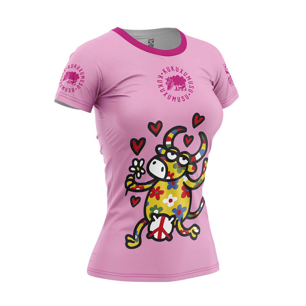 OTSO Damen Kurzarm-Funktionsshirt - Kukuxumusu Love – Produktansicht