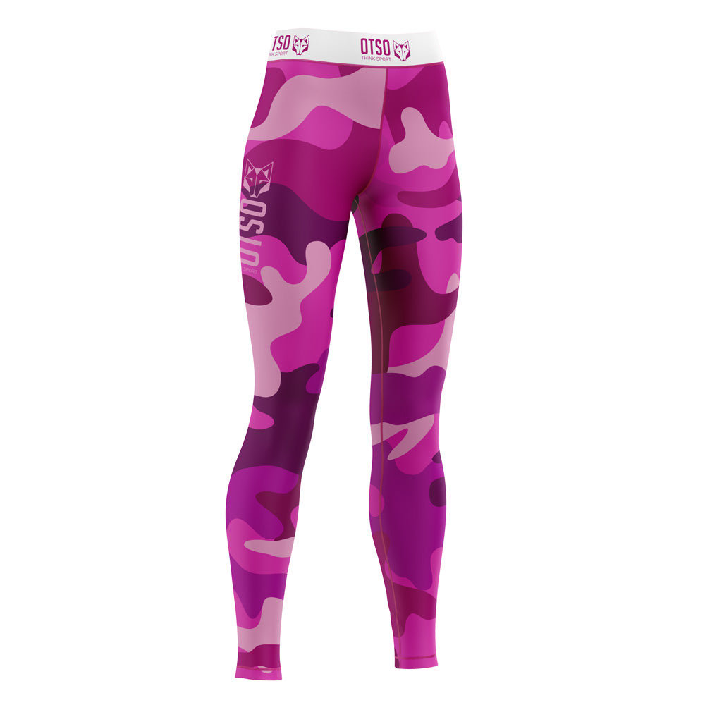 OTSO Damen Sportleggings - Camo Pink – Produktansicht