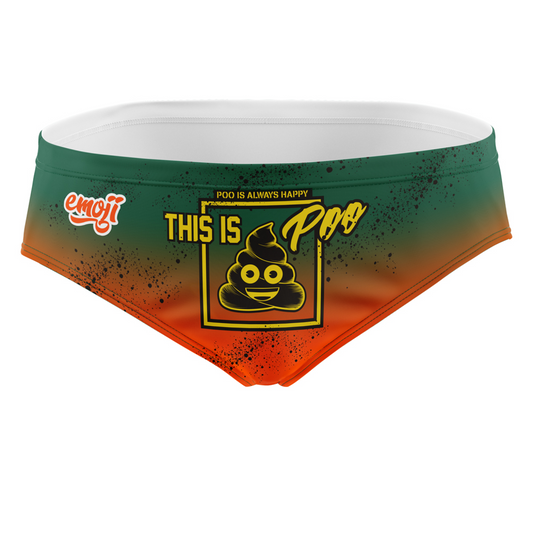 OTSO Herren Badehose Slip - Emoji Be like Poo – Produktansicht