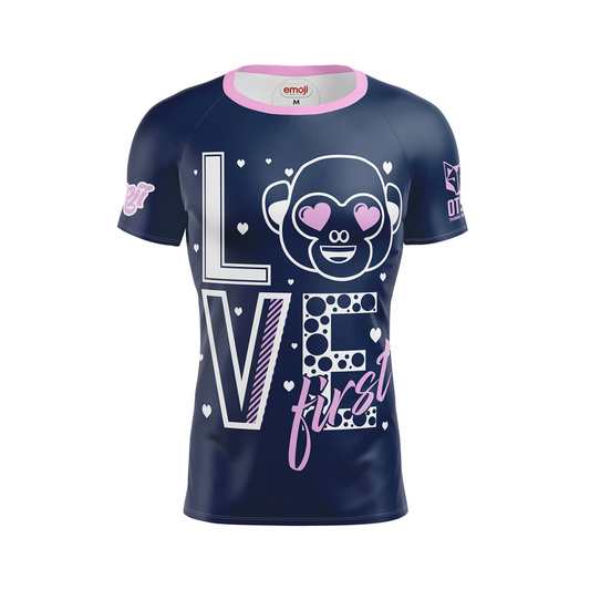 OTSO Herren Kurzarm-Funktionsshirt - Emoji Love First – Produktansicht