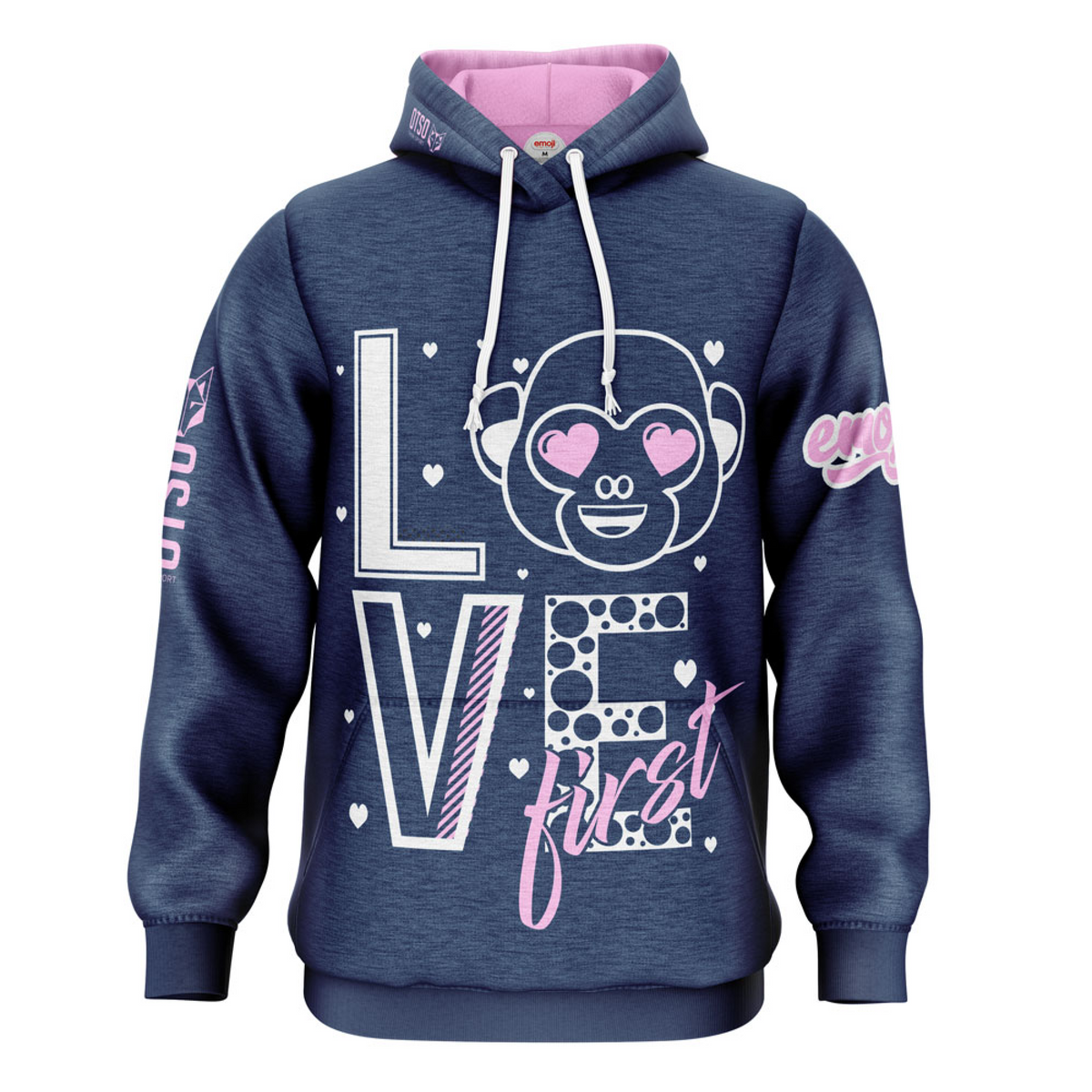 OTSO Hoodie - Emoji Love First – Produktansicht