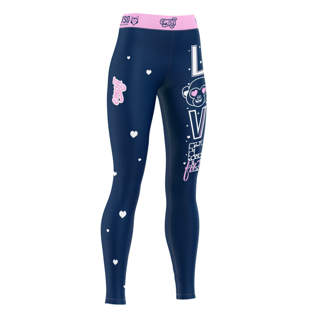OTSO Damen Sportleggings - Emoji Love First – Produktansicht