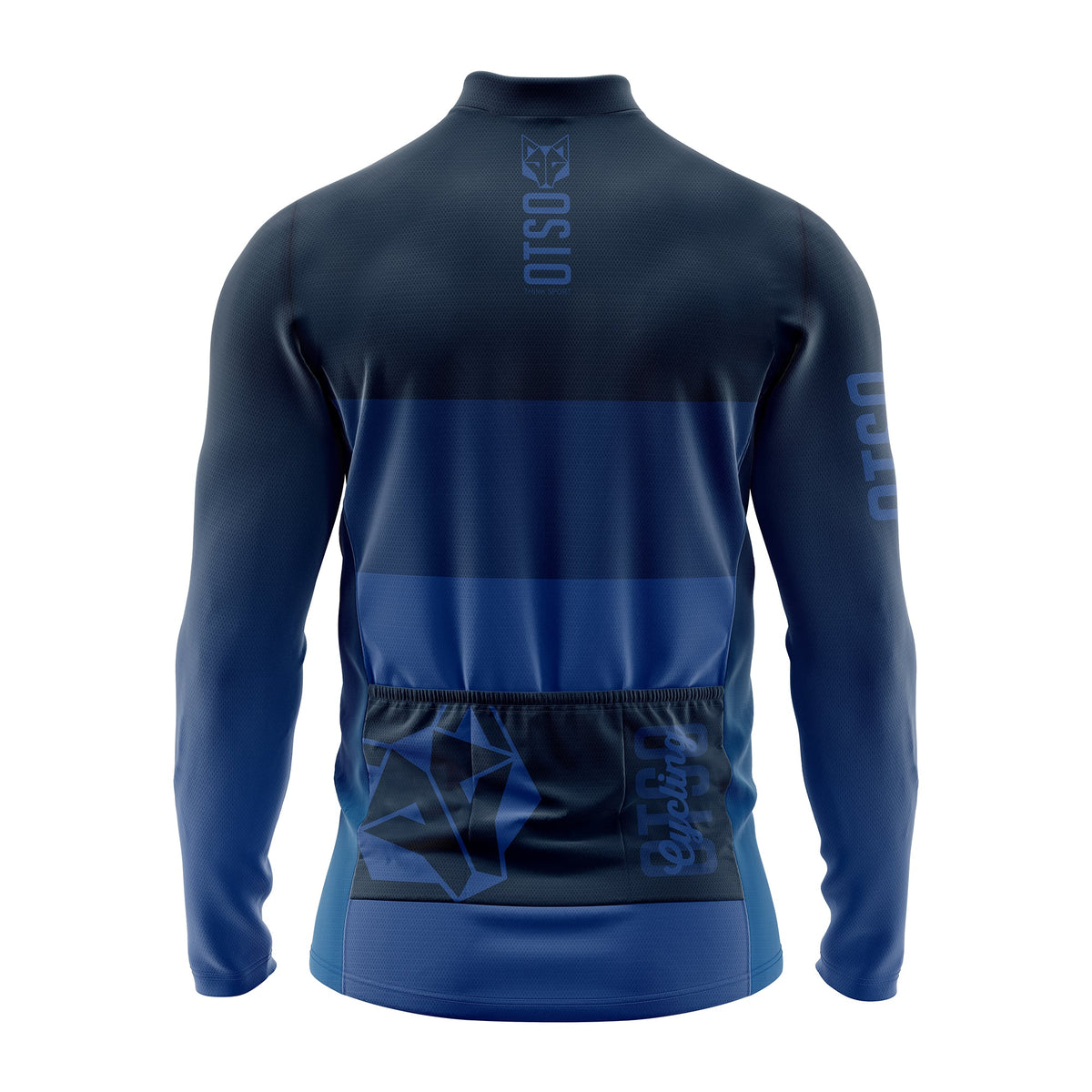 OTSO Herren Winter-Radtrikot Langarm - Midnightblue – Produktansicht 2
