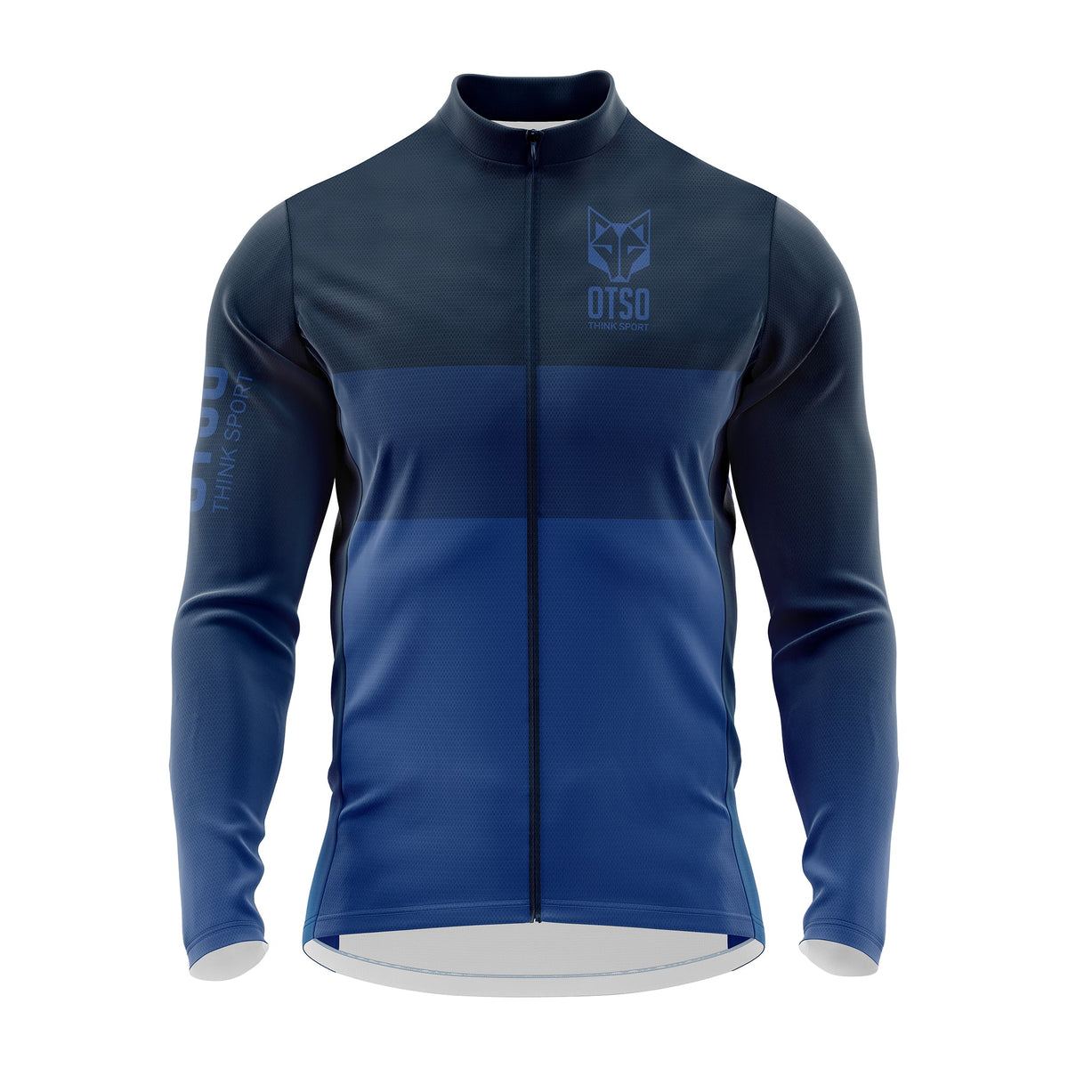 OTSO Herren Winter-Radtrikot Langarm - Midnightblue – Produktansicht
