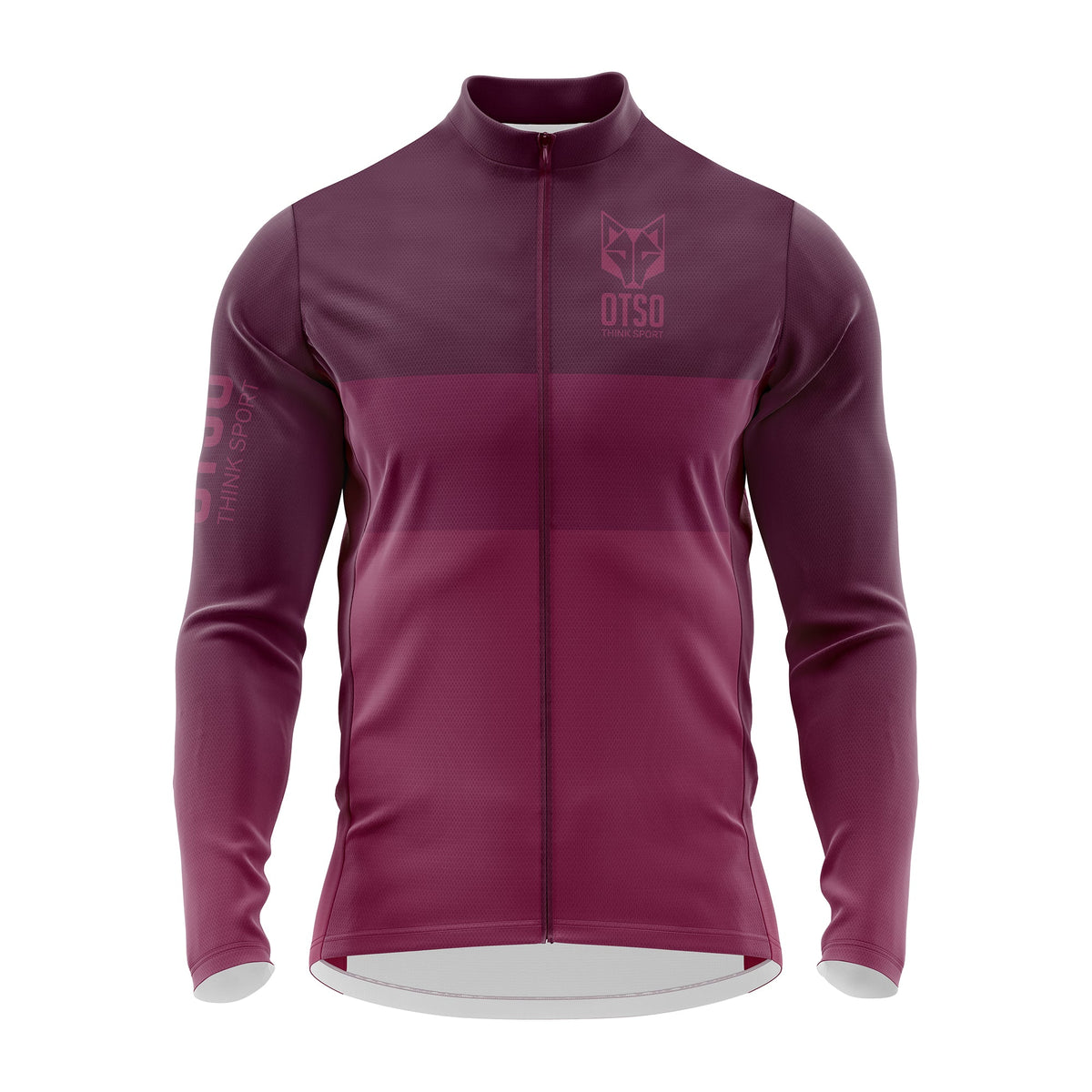 OTSO Herren Winter-Radtrikot Langarm - Burgundy – Produktansicht