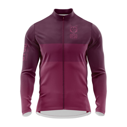 OTSO Herren Winter-Radtrikot Langarm - Burgundy – Produktansicht