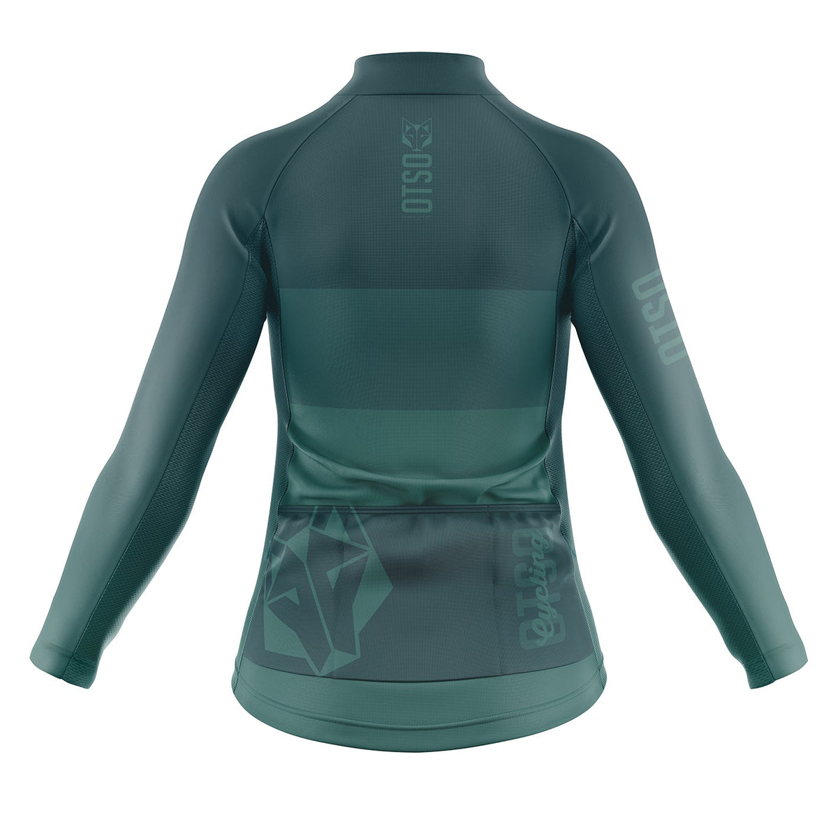 OTSO Damen Winter-Radtrikot Langarm - Greenforest – Produktansicht 2