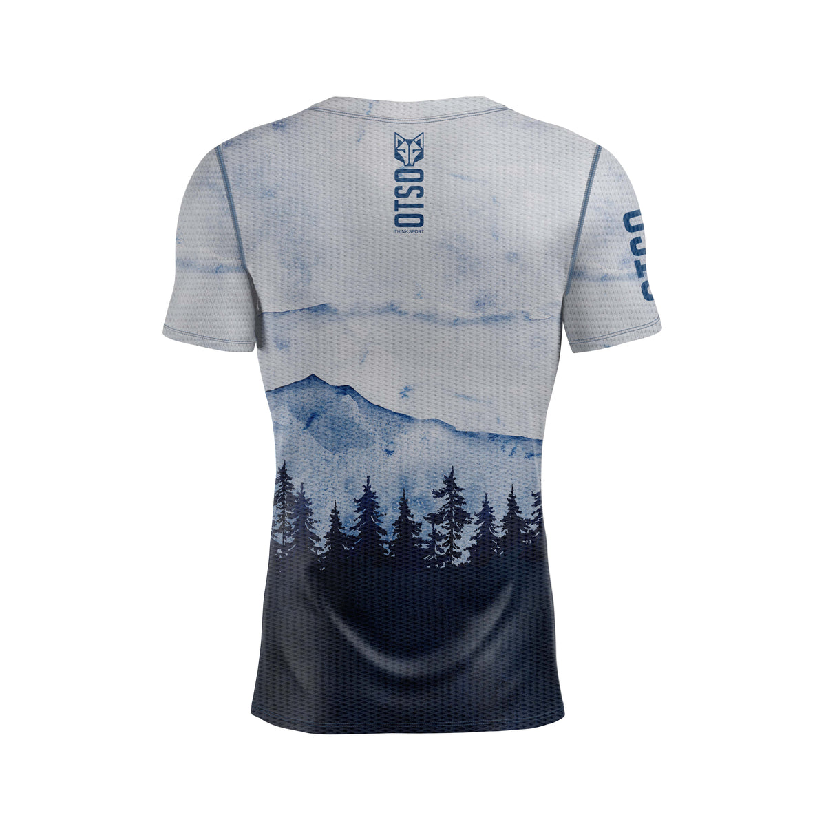 OTSO Herren Kurzarm-Funktionsshirt - Blue Forest – Produktansicht 2