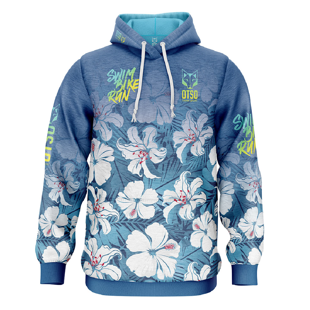 OTSO Hoodie - Swim Bike Run Flower – Produktansicht