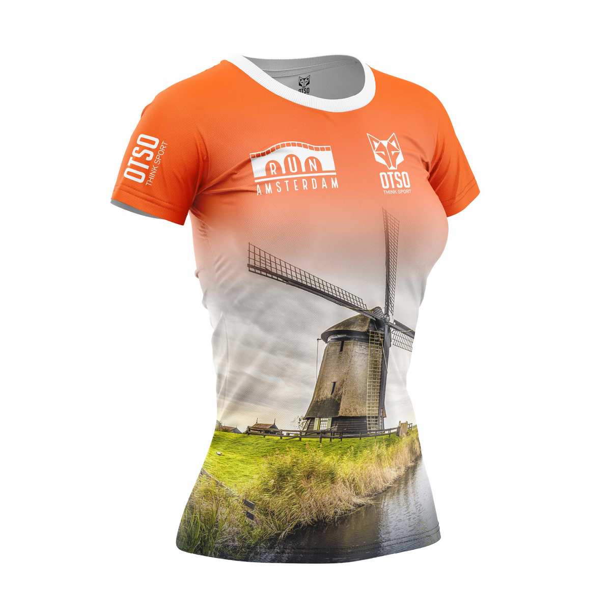 OTSO Damen Kurzarm-Funktionsshirt - Run Ámsterdam 2024 – Produktansicht