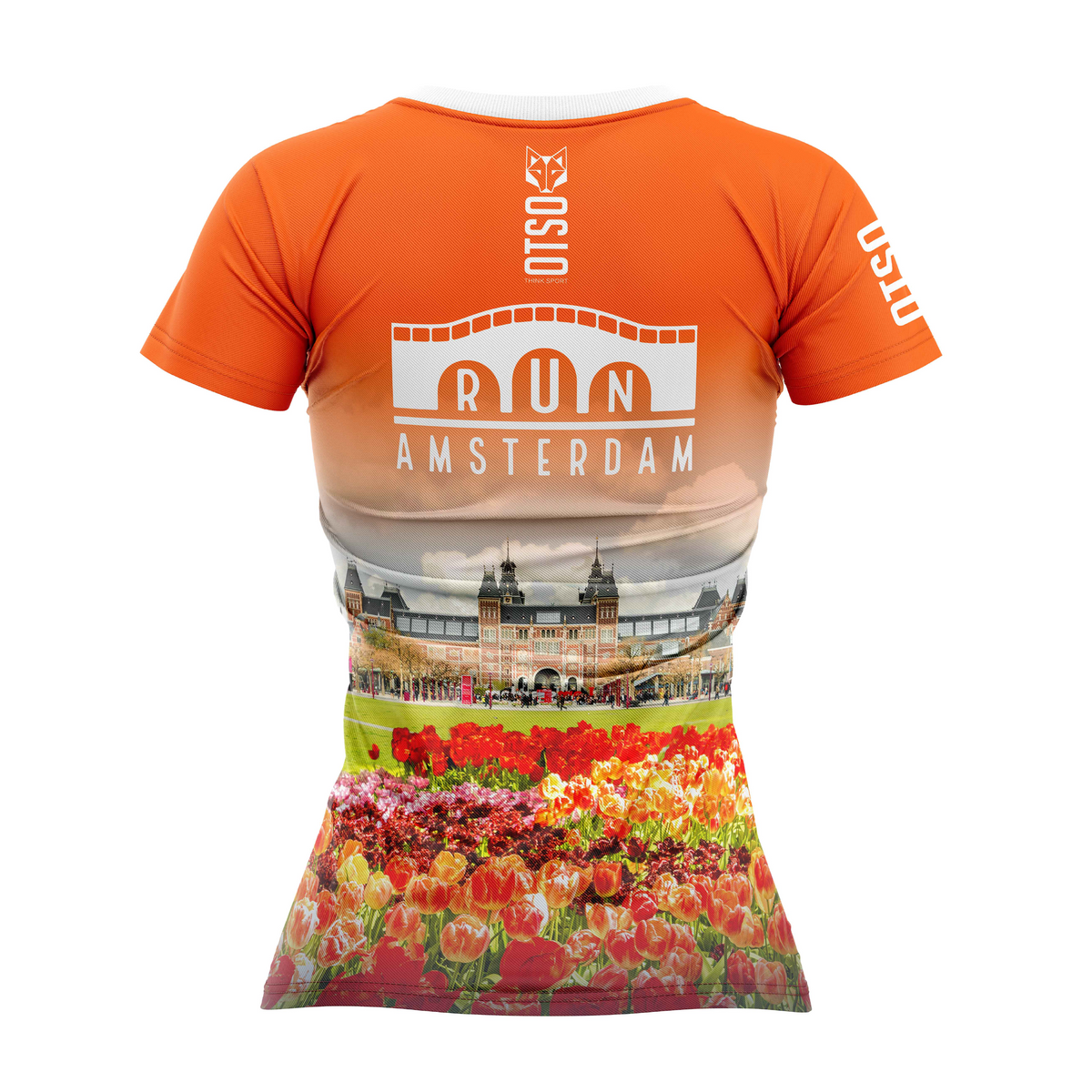 OTSO Damen Kurzarm-Funktionsshirt - Run Ámsterdam 2024 – Produktansicht 2