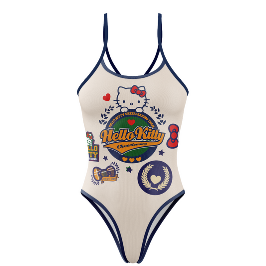 OTSO Damen/Mädchen Badeanzug - Hello Kitty Cheerleading – Produktansicht