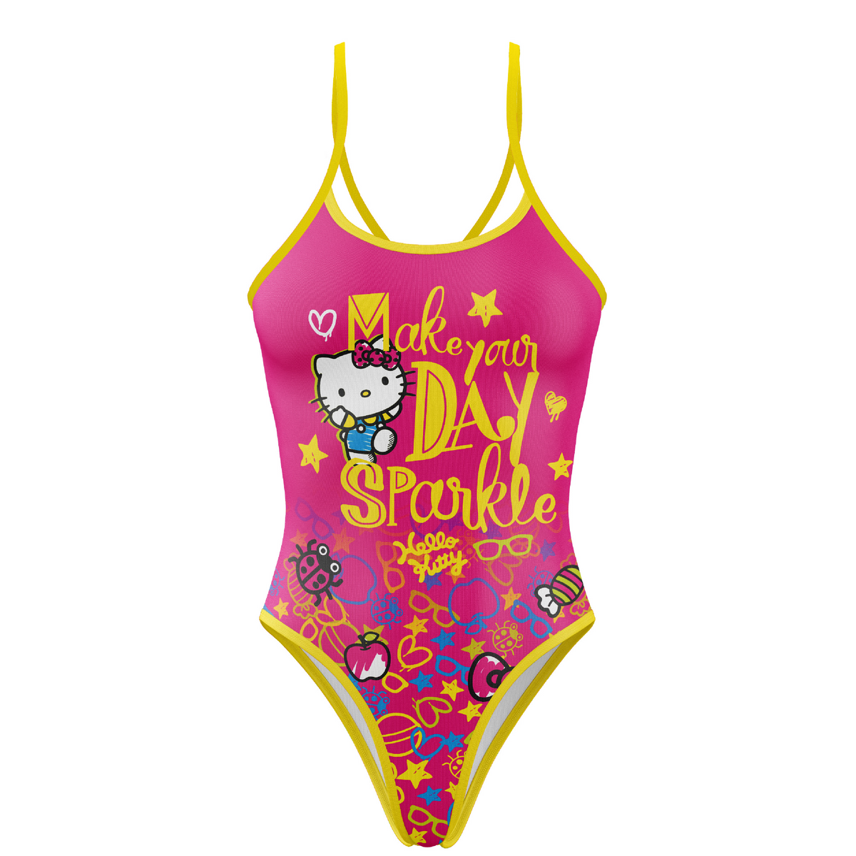 OTSO Damen/Mädchen Badeanzug - Hello Kitty Sparkle – Produktansicht