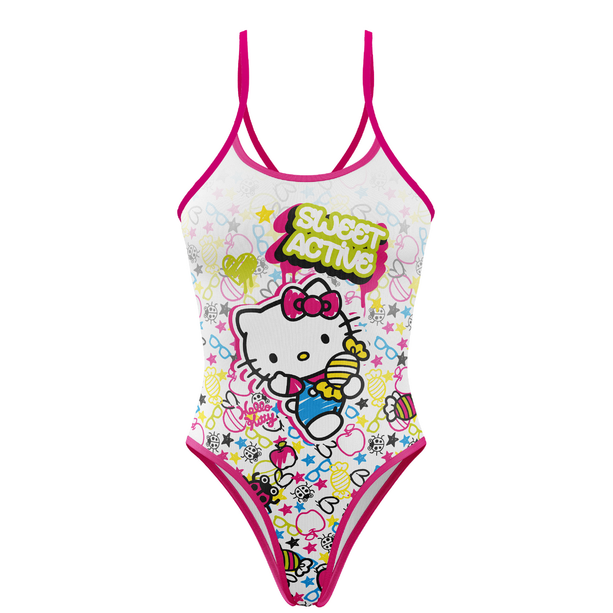 OTSO Damen/Mädchen Badeanzug - Hello Kitty Sweet – Produktansicht