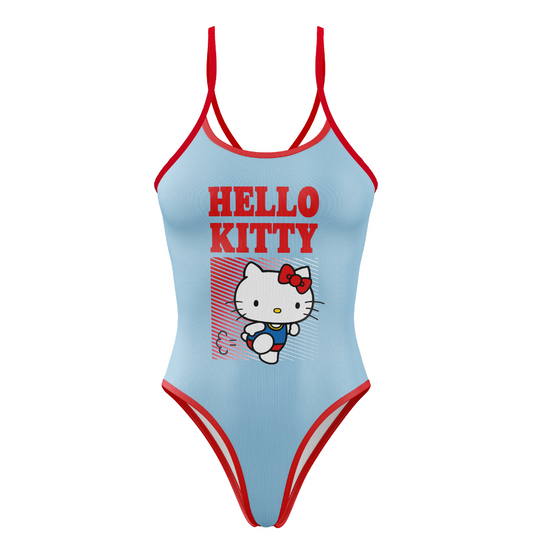 OTSO Damen/Mädchen Badeanzug - Hello Kitty Stripes – Produktansicht